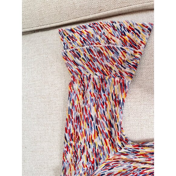 Multiples Women's Multi-Colored Open-Front Cardigan 3/4 Ruffles Sleeves XL - Picture 6 of 6